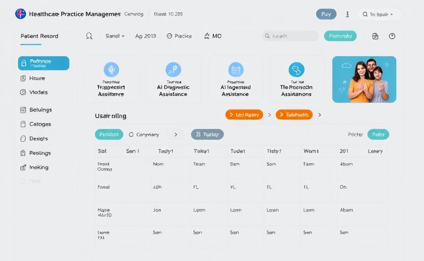 Healthcare Practice Platform dashboard mockup